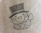 アーガイル柄で♪雪だるま☆キャラ弁作り方1写真