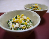 とうもろこしとほうれん草の白和え作り方6写真