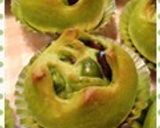 黒豆甘納豆入り抹茶パン作り方17写真