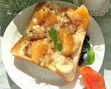 柿とバナナのチーズトースト作り方4写真