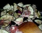 地味だけど美味い！豚肉と茄子と筍の中華丼作り方3写真