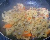シャキシャキ蓮根のきんぴら作り方5写真