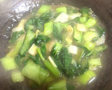 ナスと豚肉炒めに、青梗菜と白菜のあんかけ作り方6写真
