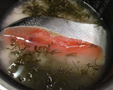 甘塩鮭とめひびの炊き込みご飯作り方2写真