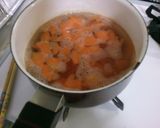 小松菜 人参 さつま揚げの お味噌汁！作り方4写真