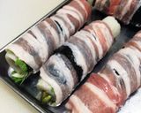 豚バラとアスパラの海苔しそ巻きフライ作り方2写真