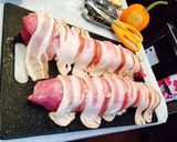 ベーコン巻き丸ごとポークのオーブン焼き。作り方3写真