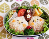 幼稚園 お弁当♡栗 さん 秋 キャラ弁作り方3写真