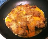 鶏の唐揚げ残りで美味しい卵とじ作り方6写真