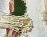 豚バラえのき＊大葉巻き＊作り方3写真