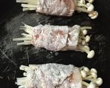 豚バラえのき＊大葉巻き＊作り方6写真
