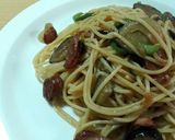 醤油香る!ソーセージと茄子の和風パスタ作り方6写真