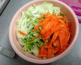 時短♪千切り野菜のたまごスープ作り方1写真