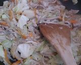 インスタントラーメンにのせる野菜炒め作り方4写真