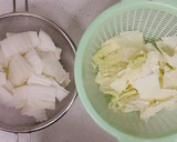 生姜風味＊白菜と厚揚げの卵とじ作り方1写真