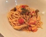 鮭としめじのトマトクリームパスタ作り方9写真