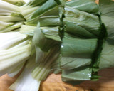 朝食 チンゲン菜 さつま揚げの お味噌汁作り方1写真