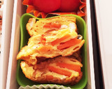 厚焼き玉子に人参をアレンジ♪お弁当用作り方4写真