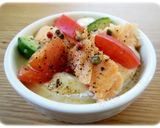 鮭とアボカドとトマトのココットカマン♪作り方5写真