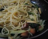 【写真付】ガーリックエキス◎醤油パスタ作り方9写真