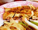 チキンの梅ソース照り焼きネギ焼添え作り方6写真