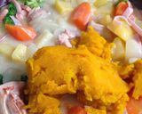 カボチャシチューをパスタに♪大満足♡作り方1写真