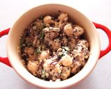 キヌアとひよこ豆の味噌マヨチーズ焼き作り方1写真