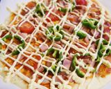 チーズなし☆ステーキハムのマヨピザパン作り方9写真