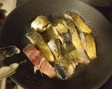 炙り鯖の酒かす味噌の土手鍋風作り方3写真
