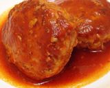 簡単！煮込みハンバーグからのロコモコ丼♩作り方1写真