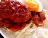 簡単！煮込みハンバーグからのロコモコ丼♩作り方8写真
