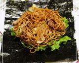 お弁当に★焼きそば入りの「おにぎらず」作り方3写真