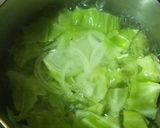 朝食に簡単！キャベツともやしのかきたま汁作り方2写真