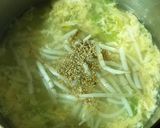 朝食に簡単！キャベツともやしのかきたま汁作り方4写真