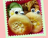 可愛いミニパン弁当 ﻌﻌﻌ♥作り方6写真