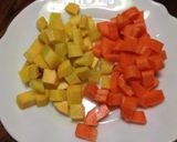 シーセージ入りカラフル野菜サイコロサラダ作り方3写真
