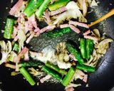 アスパラと舞茸のガーリック炒め作り方6写真