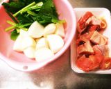 かぶと鳥肉のほくほく味噌煮作り方1写真