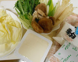 簡単♪お野菜たっぷりの水炊き風湯豆腐作り方1写真