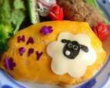 ひつじのショーン キャラ弁オムライス作り方3写真