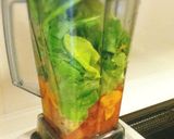 かぶの葉 柿グレフルのグリーンスムージー作り方1写真