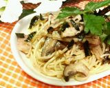 ベーコンときのこの☆バター麺つゆパスタ♪作り方3写真