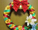 パンdeクリスマスリース(6つ編み)♪作り方40写真