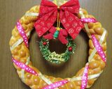パンdeクリスマスリース(6つ編み)♪作り方41写真