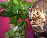 れんこん団子と、チンゲン菜の中華炒め作り方1写真