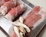 椎茸、舞茸で松茸風味の肉巻きフライ作り方2写真