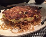 堅焼きそば入り☆パリパリ無水お好み焼き作り方7写真