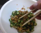 オクラとなめこの梅おかか和え作り方5写真