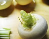 蕪とアボカドのプチプチ押し麦まとうソテー作り方1写真