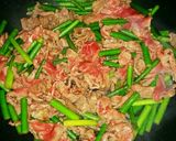 にんにくの芽と牛肉の甘味噌炒め作り方3写真